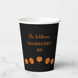 Halloween-Party Orange Pumpkins Pappbecher