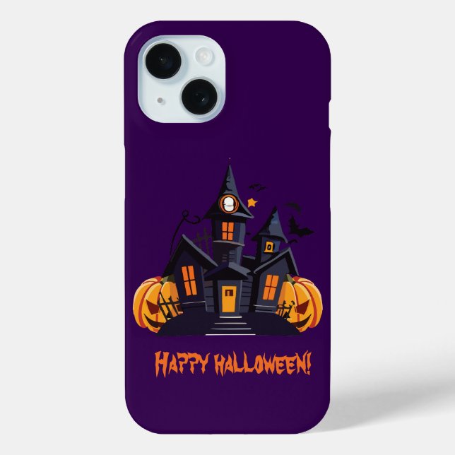 Halloween-Party-Orangenkürbis lila Case-Mate iPhone Hülle (Rückseite)