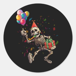 Halloween Party Outfit Skelettballons Runder Aufkleber