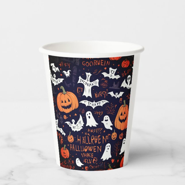 Halloween-Party Pappbecher (Vorderseite)