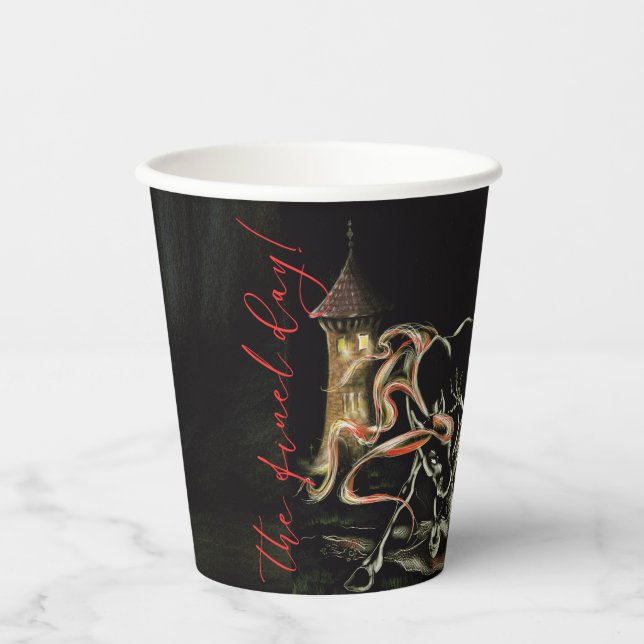 Halloween Party Pappbecher mit Geisterpferd (Vorderseite)