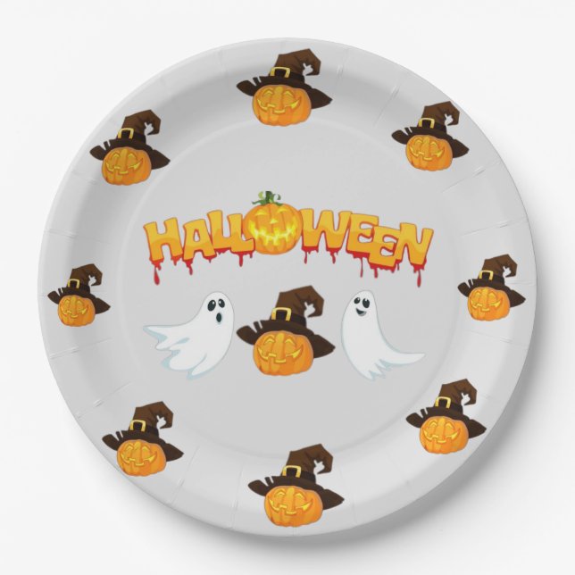 Halloween-Party Pappteller (Vorderseite)