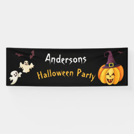 Halloween Party Personalisiert Familienname Banner