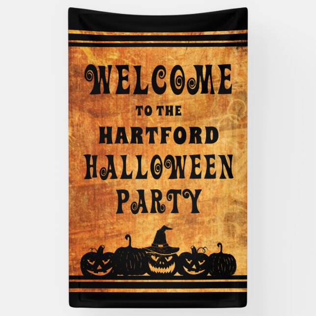 Halloween-Party Personalisiert Welcome Banner (Vertikal)