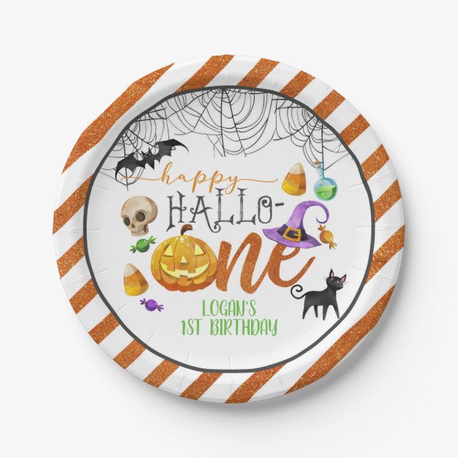 Halloween-Party-Plakat - Custom Pappteller (Vorderseite)