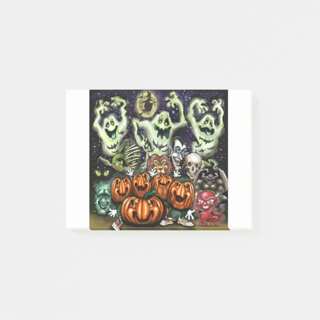 Halloween-Party Post-it Klebezettel (Vorderseite)