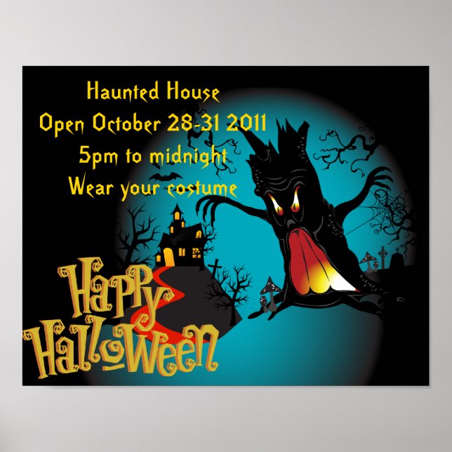 Halloween-Party Poster (Vorne)
