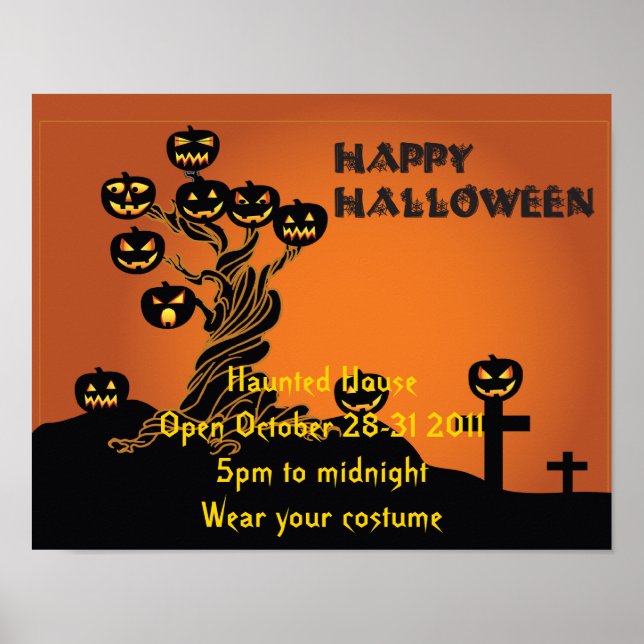 Halloween-Party Poster (Vorne)