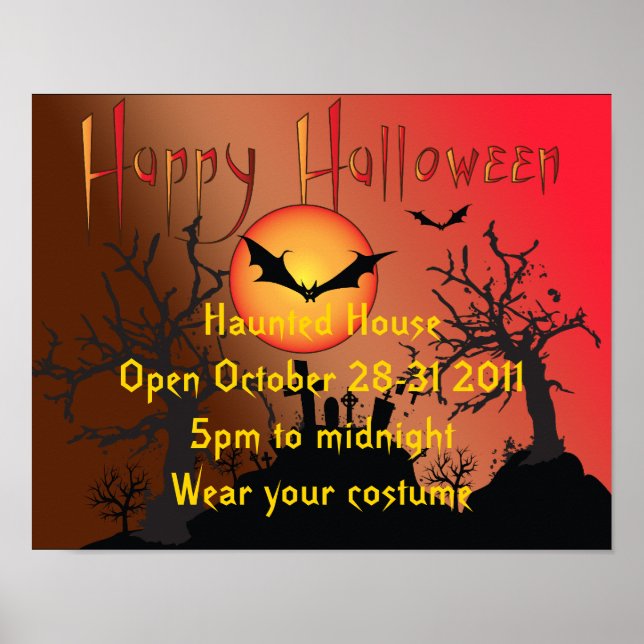 Halloween-Party Poster (Vorne)