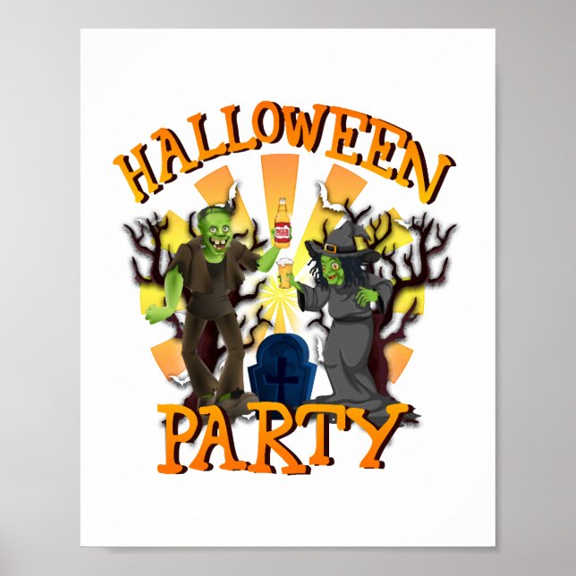 Halloween-Party Poster (Vorne)