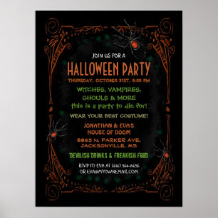 Halloween-Party Poster 18 x 24