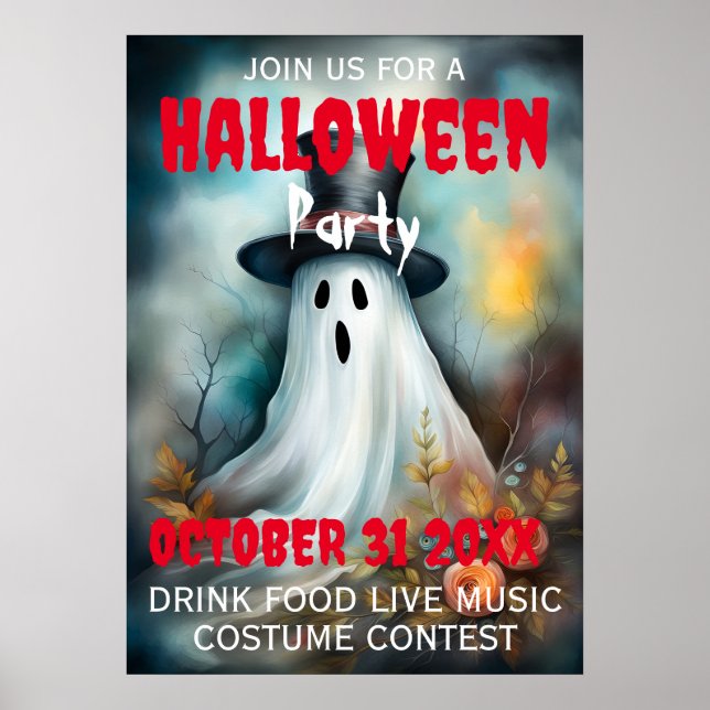 Halloween-Party Poster Einladung (Vorne)