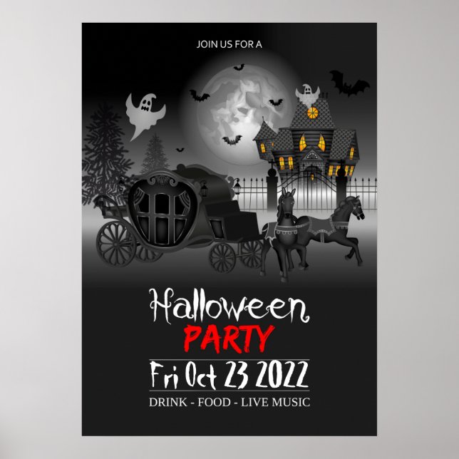 Halloween-Party Poster Einladung (Vorne)