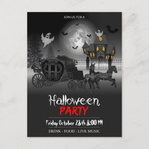 Halloween-Party Postkarte Einladung