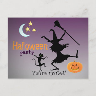 Halloween-Party Postkarteneinladungen Einladungspostkarte