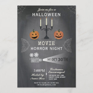 Halloween-Party Pumpkin Beängstigend Invite Movie  Einladung