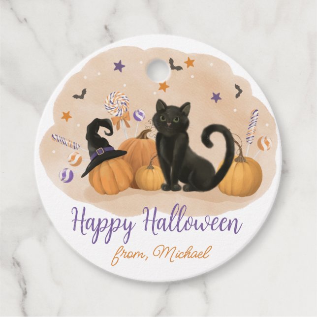 Halloween-Party Pumpkin Geschenkanhänger (Vorderseite)