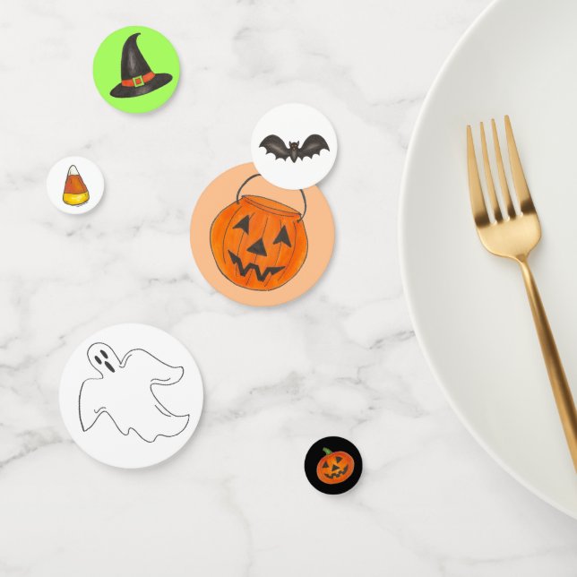 Halloween-Party Pumpkin Hexe Bat Ghost Candy Corn Konfetti (Gruppe)
