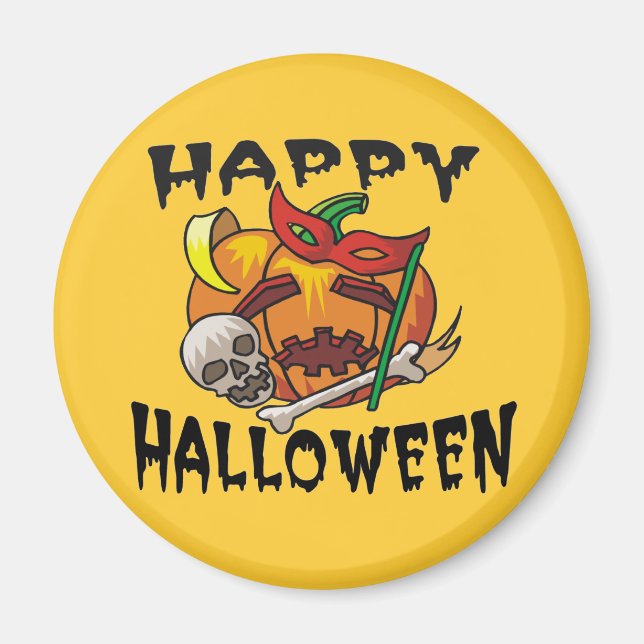 Halloween-Party Pumpkin Magnet (Vorne)