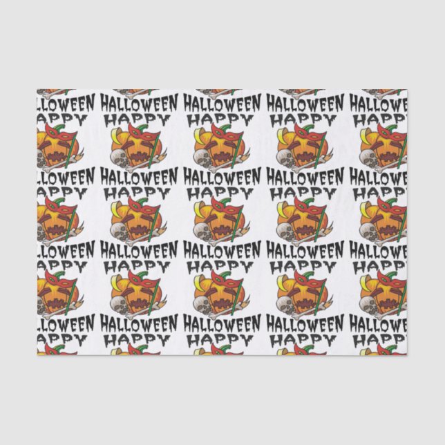 Halloween-Party Pumpkin Tissue Paper Seidenpapier (Vorderseite)