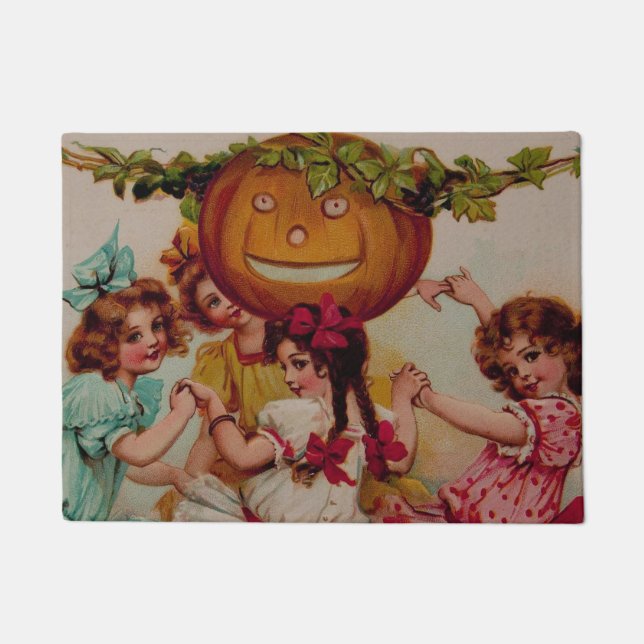 Halloween-Party Pumpkin Vintag Fußmatte (Vorderseite)