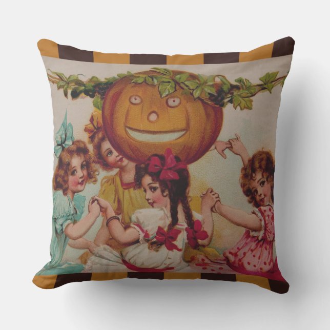 Halloween-Party Pumpkin Vintag Kissen (Vorderseite)