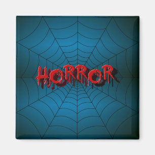 Halloween-Party Red Horror Spider Web Blue Beängst Magnet