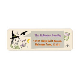 Halloween-Party Retro Individuelle Name-Adresse