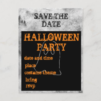 Halloween-Party Save the Date Ankündigungspostkarte