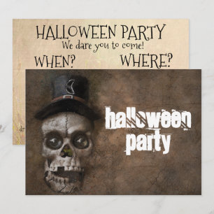 Halloween-Party Schädel Einladung Personalisiert