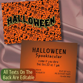 Halloween-Party schlechter spooktacularer Typograf Einladung