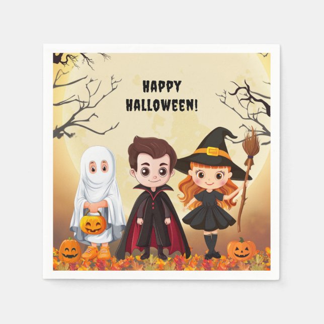 Halloween-Party Serviette (Vorderseite)