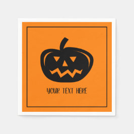 Halloween-Party-Servietten mit Kürbiskopf-Schnitze Serviette