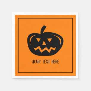 Halloween-Party-Servietten mit Kürbiskopf-Schnitze Serviette