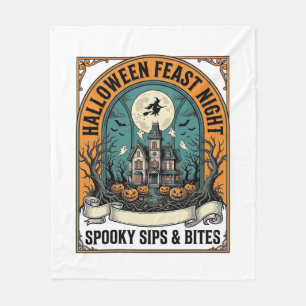 Halloween-Party-Shirt Grusel-Fest Geisterhaus_1 Fleecedecke