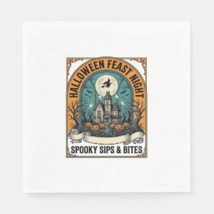 Halloween-Party-Shirt Grusel-Fest Geisterhaus_1 Serviette