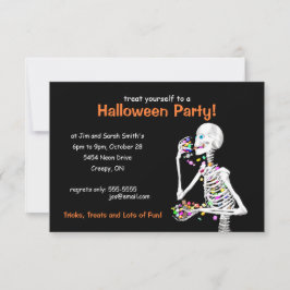 Halloween-Party Skeleton Einladung