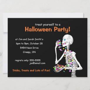 Halloween-Party Skeleton Einladung