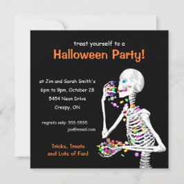 Halloween-Party Skeleton Einladung