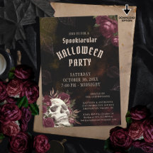 Halloween-Party Skull Rose dunkel