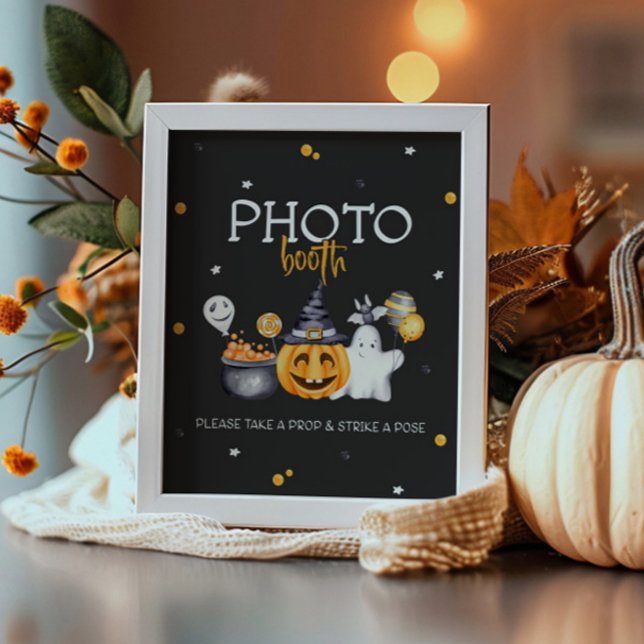 Halloween-Party Spooky Birthday Foto Stand Sign Poster (Von Creator hochgeladen)