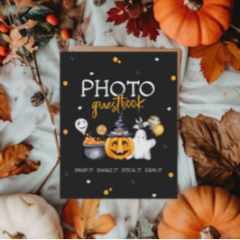 Halloween-Party Spooky Birthday Gästebuchunterschr Poster