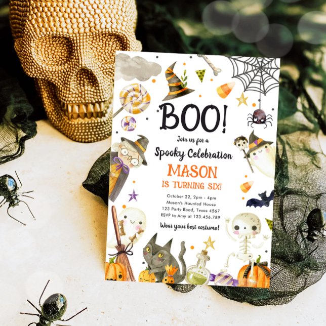 Halloween Party Spooky Celebration Boy Birthday Einladung (Von Creator hochgeladen)