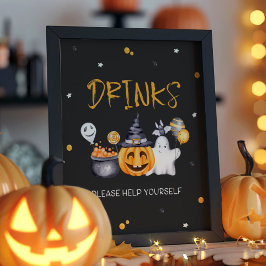 Halloween-Party Spooky Geburtstag Drink Bar Sign Poster