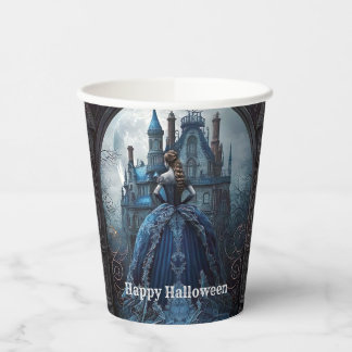 Halloween-Party Spuk House Blue Night Beängstigend Pappbecher