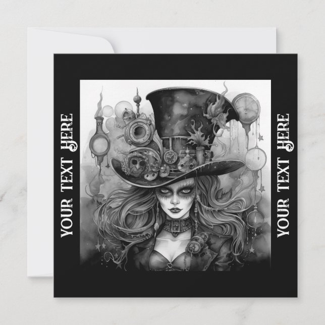 Halloween-Party Steampunk Einladung (Vorderseite)