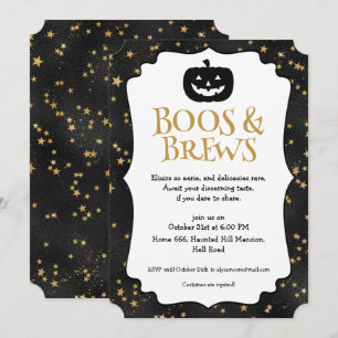 Halloween-Party-Sterne-Muster Einladung