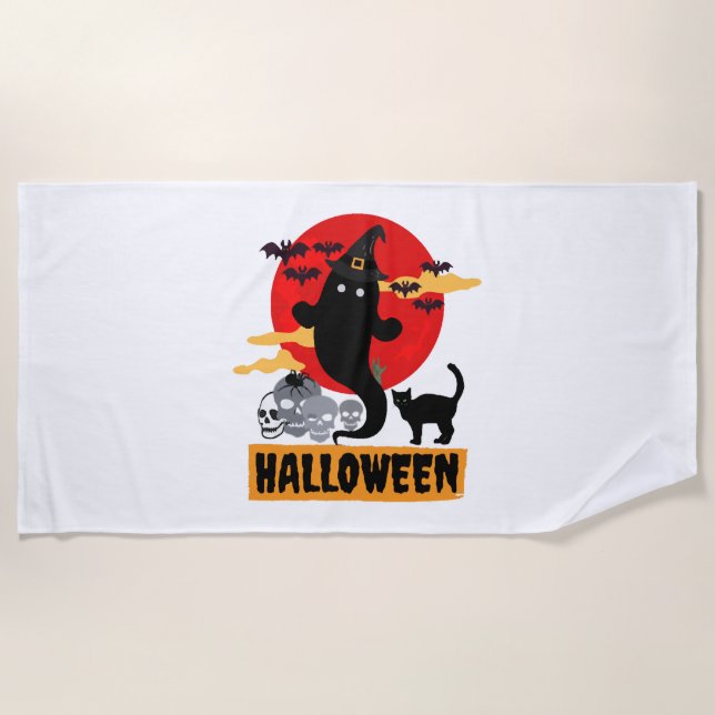 Halloween-Party Strandtuch (Vorderseite)