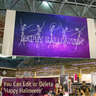 Halloween-Party tanzen Skelett Neon Dance Party Banner