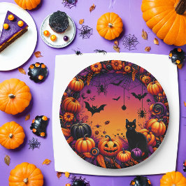 Halloween-Party-Teller: Spookes und festes Design Pappteller